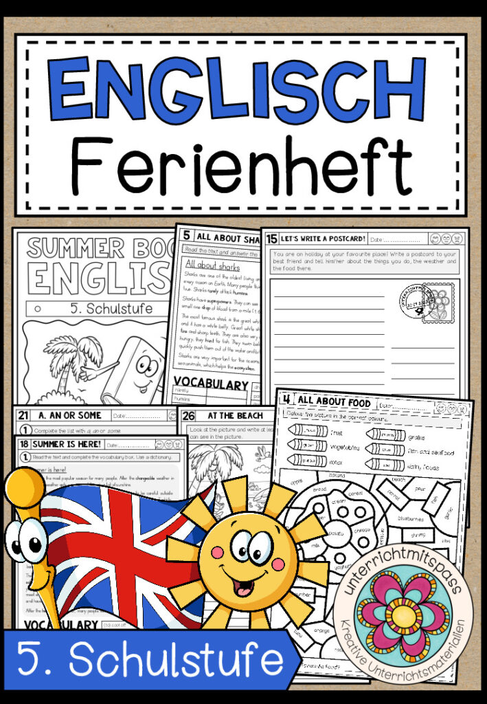 ENGLISCH – FERIENHEFT / WIEDERHOLUNGSHEFT – 5. Schulstufe (Lösungen inkludiert)