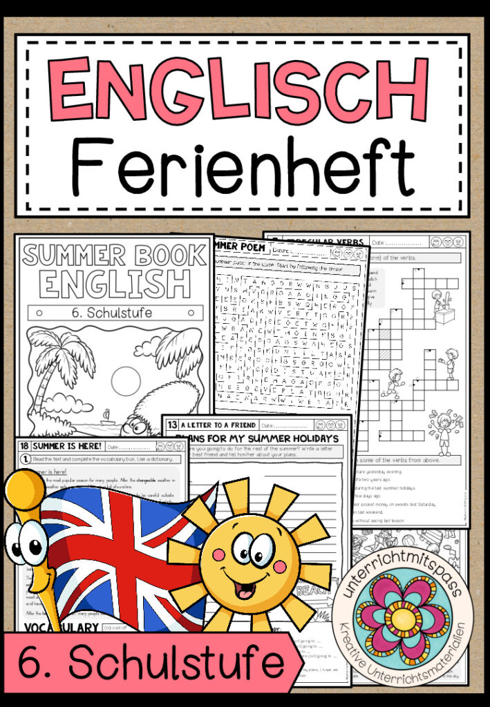 ENGLISCH – FERIENHEFT / WIEDERHOLUNGSHEFT – 6. Schulstufe (Lösungen inkludiert)