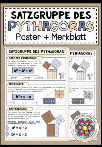 SATZGRUPPE DES PYTHAGORAS – Poster + Merkblatt