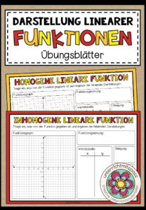 LINEARE FUNKTIONEN (Darstellungen) – Übungsblätter