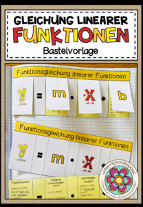 LINEARE FUNKTIONEN (Gleichung) – Bastelvorlage