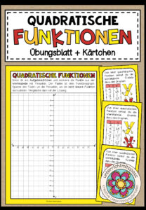 QUADRATISCHE FUNKTIONEN (Graph) – Übungsblatt + Kärtchen