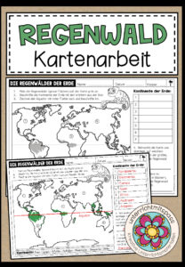 REGENWÄLDER DER ERDE – Kartenarbeit (Arbeitsblatt)