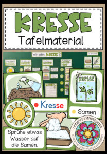KRESSE SÄEN – Tafelmaterial (Version mit Silbenschrift inkludiert)
