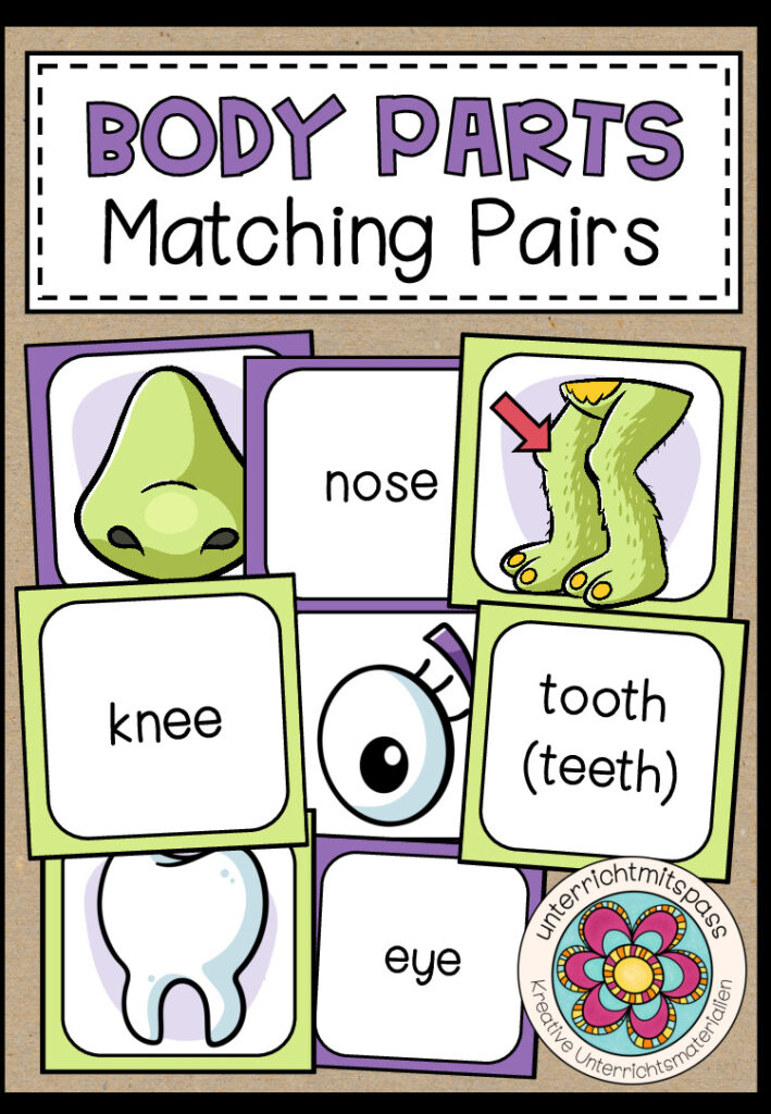 BODY PARTS – Matching Pairs (2 Spiele)