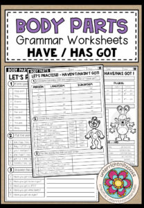 BODY PARTS – HAVE / HAS GOT (3 Worksheets)