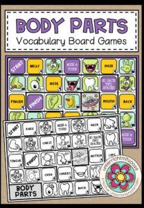 BODY PARTS – Vocabulary Board Game (2 Spiele)