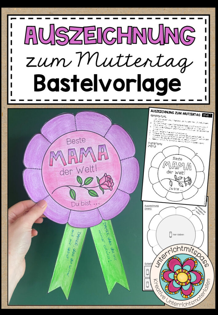 Auszeichnung zum Muttertag – Bastelvorlage