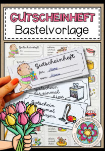 Gutscheinheft – Bastelvorlage (für Muttertag, Vatertag oder andere besondere Anlässe)
