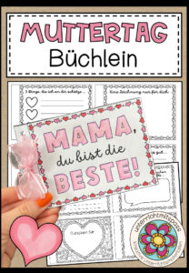 Muttertag – Büchlein (verschiedene Bastelvorlagen)