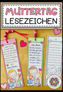 Muttertagsgeschenk – Lesezeichen (Bastelvorlage)