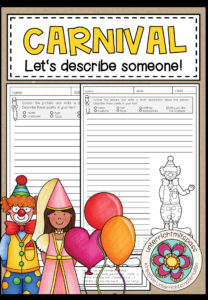 CARNIVAL – Writings (Personenbeschreibung – 21 Worksheets)