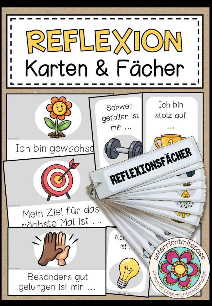 Reflexionskarten + Fächer (Sprechanlass)