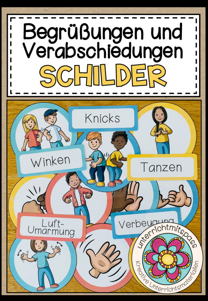 Begrüßung und Verabschiedung – Bildkarten / Poster