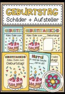 Geburtstag – Schilder (Classroom Management)