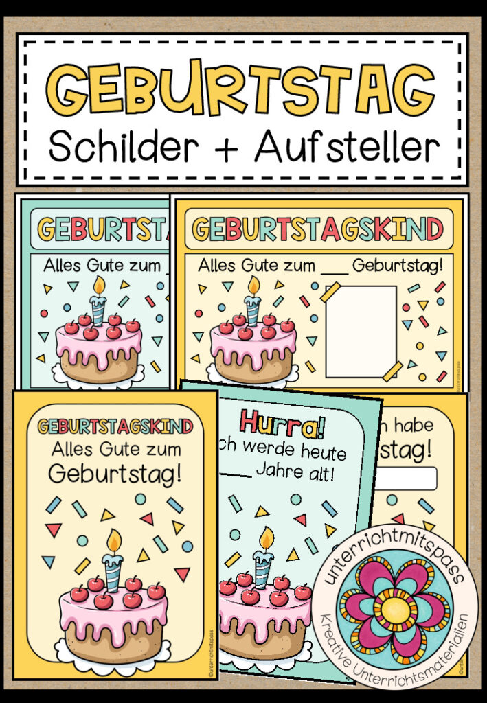 Geburtstag – Schilder (Classroom Management)