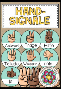 Handsignale – Schilder für das Klassenzimmer