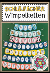 Schulfächer – Wimpelketten (Classroom Management)