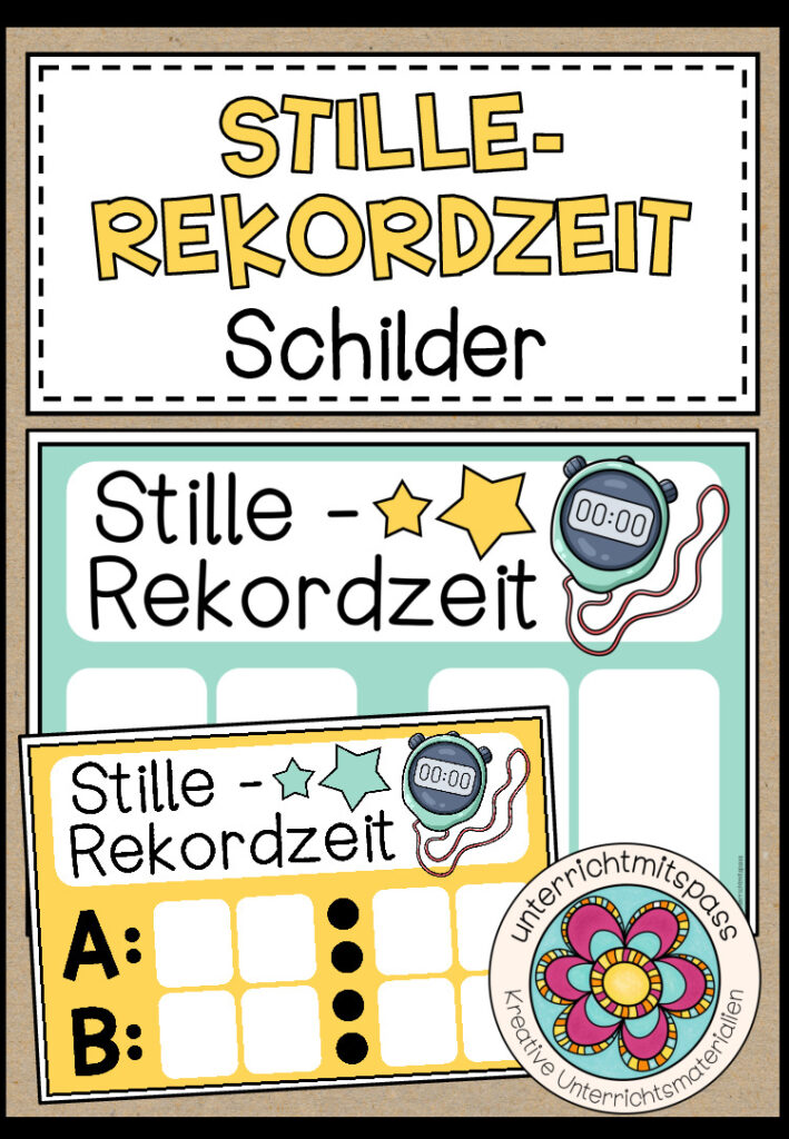 Stille Rekordzeit – Schilder (Classroom Management)
