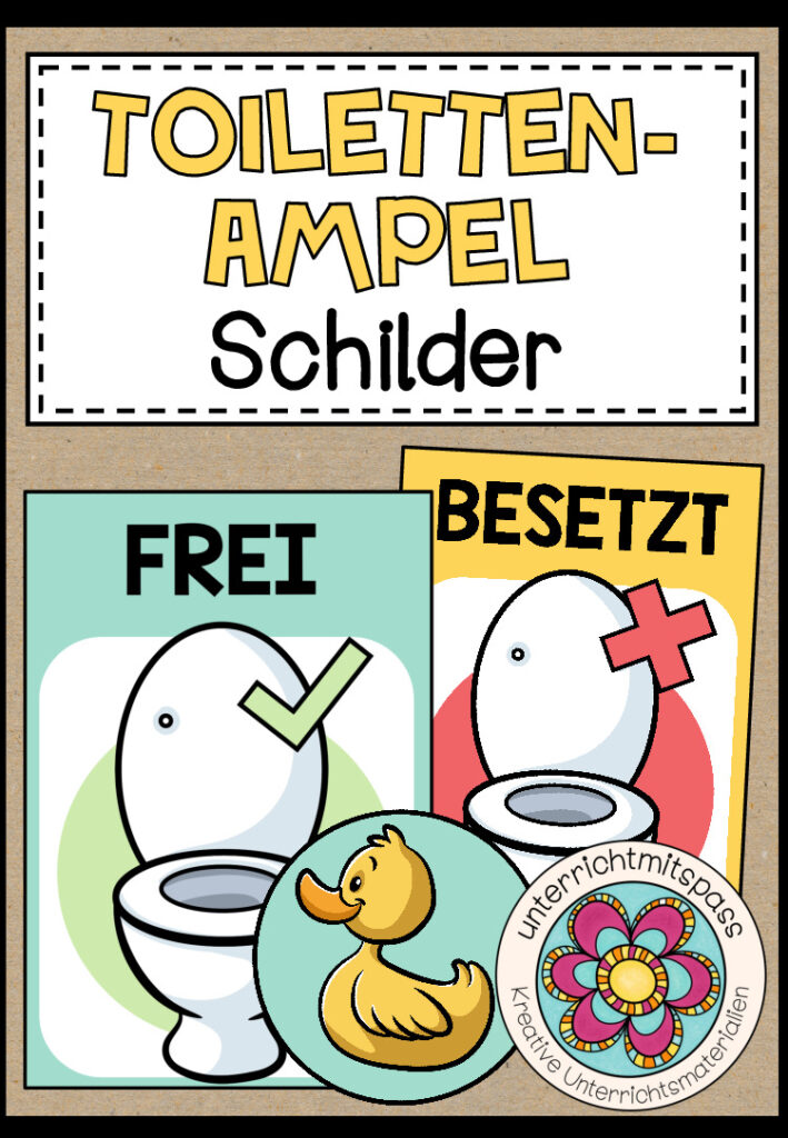 TOILETTENAMPEL / TOILETTEN SCHILDER fürs Klassenzimmer (Classroom Management)