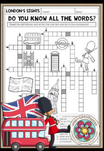 LONDON – Crossword (Worksheet)