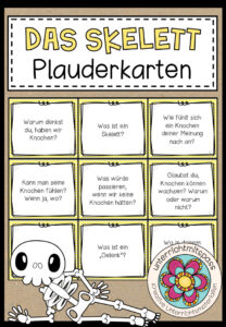 DAS SKELETT – Plauderkärtchen
