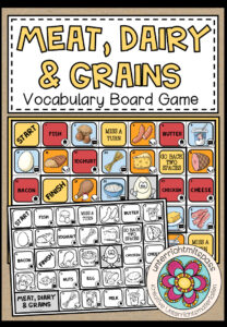 Dairy Products, Meat & Grains – Vocabulary Board Game