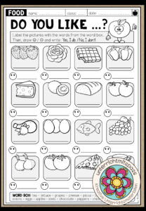 Do you like …? (Food) – Worksheet