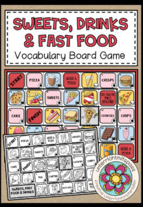 Fast Food, Drinks & Sweets – Vocabulary Board Game