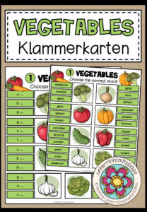 VEGETABLES – Klammerkarten (2-fach differenziert)