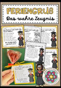 Feriengeschenk / Feriengruß – Das wahre Zeugnis (mehrere Vorlagen)