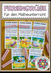 FERIENGRUß / FERIENGESCHENK für den Matheunterricht