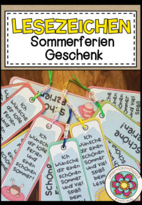 Lesezeichen Sommerferien (Abschiedsgeschenk/Feriengeschenk)