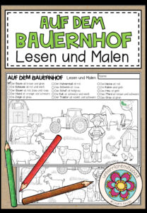 AUF DEM BAUERNHOF – Lesen und Malen (2-fach differenziert)