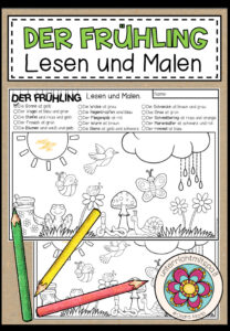 DER FRÜHLING – Lesen und Malen (2-fach differenziert)