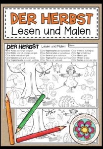 DER HERBST – Lesen und Malen (2-fach differenziert)