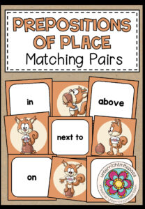 PREPOSITIONS OF PLACE – Matching Pairs