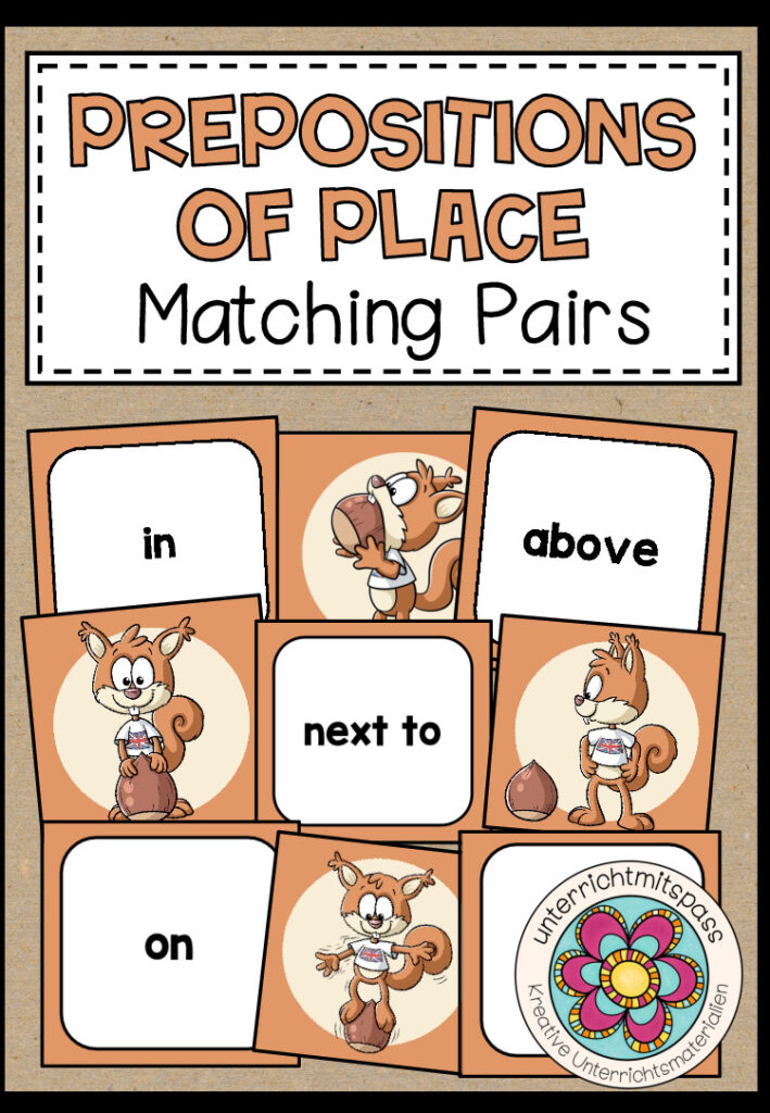 PREPOSITIONS OF PLACE – Matching Pairs
