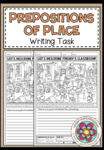PREPOSITIONS OF PLACE – Writing Task (2-fach differenziert)