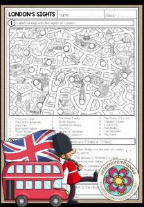 LONDON SIGHTS – Worksheet (Map Work + Giving Directions)