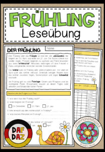 Frühling – Leseübung (DAF/DAZ)