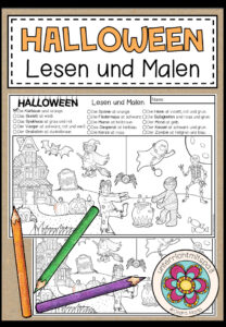 HALLOWEEN – Lesen und Malen (2-fach differenziert)