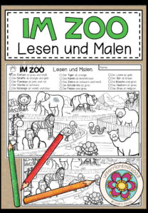 IM ZOO – Lesen und Malen (2-fach differenziert)