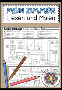 MEIN ZIMMER – Lesen und Malen (2-fach differenziert)