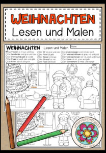 WEIHNACHTEN – Lesen und Malen (2-fach differenziert)