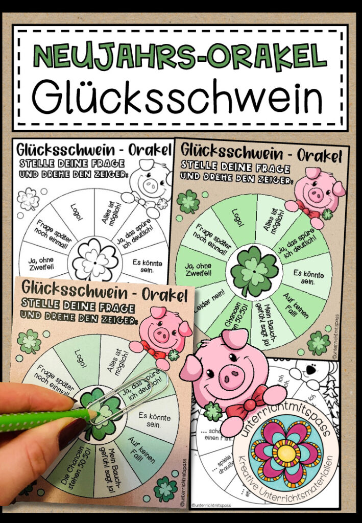 Glücksschwein-Orakel (Neujahrsgruß / Neujahrsgeschenk)
