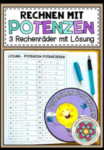 RECHNEN MIT POTENZEN – 3 Rechenräder
