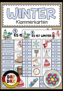 Winter – Klammerkarten (3-fach differenziert) DAF/DAZ