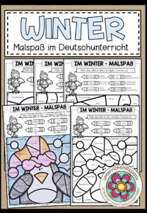 WINTER – Malspaß im Deutschunterricht (Artikel, Wortarten, Singular und Plural)