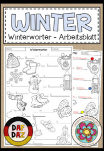 Winterwörter – Arbeitsblatt (DAF/DAZ)